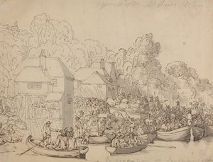 Inscheping in Southampton, 20 juni 1794 (Versie A) door Thomas Rowlandson